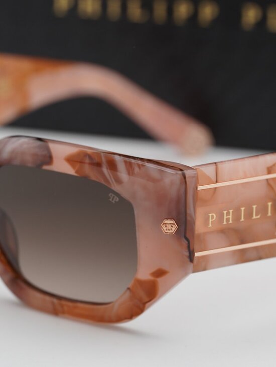 Philipp Plein SPP066M 06Z8 Geometric Sunglasses – Opaline Pink / Grey main image 11
